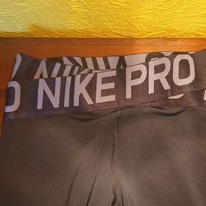 Nike Pro Black and Gray Performance Compression Leggings